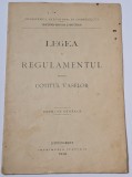 Legea si regulamentul pentru cotitul vaselor 1912, Imprimeria statului, Bucuresti 1912