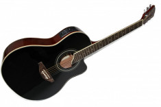 Chitara Electro Acustica Western Cutaway Cherrystone FTMINIAW700 NEGRU foto