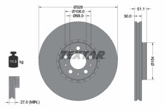 TEXTAR 92284105 PRO+ Disc frana foto
