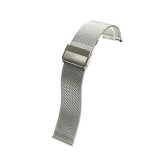 Brățară Ceas Oțel Inoxidabil Argintie &ndash; Mesh Milaneză &ndash; 12mm &ndash; 22mm &ndash; &Icirc;nchidere