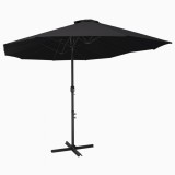 Umbrela Soare Exterior Gossi, Stalp Aluminiu, Negru, 460x270 cm, Protectie UV, Gradina, Terasa