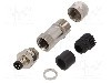 Conector M8, 3 pini, clasa etanseitate IP67, DEGSON ELECTRONICS - PASH-M8A-03P-MM-SL7001-00A(H) foto