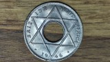 R08 Africa de Vest Britanica -moneda bijuterie coloniala- 1/10 penny 1946 cu-ni -UNC