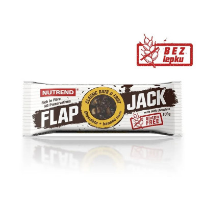 Nutrend Baton Flapjack Glutan Free - Ciocolată+banane, 100g foto