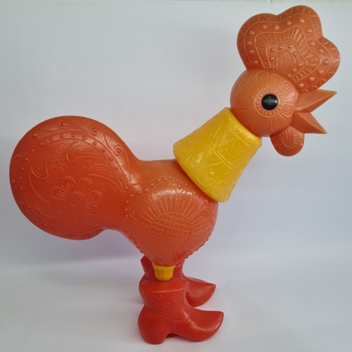 Cocos - Jucarie mare din plastic vechi, vintage - 41 cm