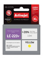 Cartus compatibil LC223 Yellow pentru Brother, Premium Activejet, Garantie 5 ani foto