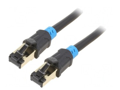 Patch Cord S/FTP Cat6 5m Negru foto