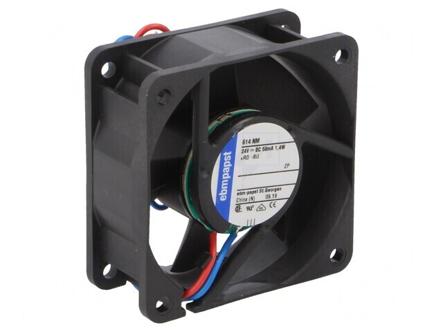 Ventilator DC axial 24V 60x60x25mm 36m3/h 28dBA cu rulmenti