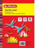 Carton colorat, 160 grame, dimensiune 295 x 210 cm, 100 coli