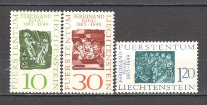 Liechtenstein.1965 100 ani nastere F.Nigg-grafician SL.18