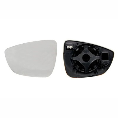 Geam oglinda exterioara cu suport fixare Ford Focus, 04.2018-, partea Stanga, incalzit; sticla asferica; geam cromat, Aftermarket foto
