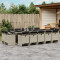 vidaXL Set mobilier de grădină cu perne 17 piese gri deschis poliratan