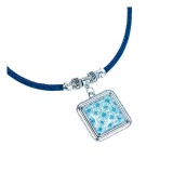 Cumpara ieftin Colier din pluta cu pandantiv patrat Azulejos
