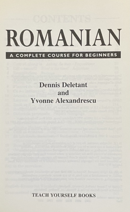 ROMANIAN A COMPLETE COURSE FOR BEGINNERS, 1997