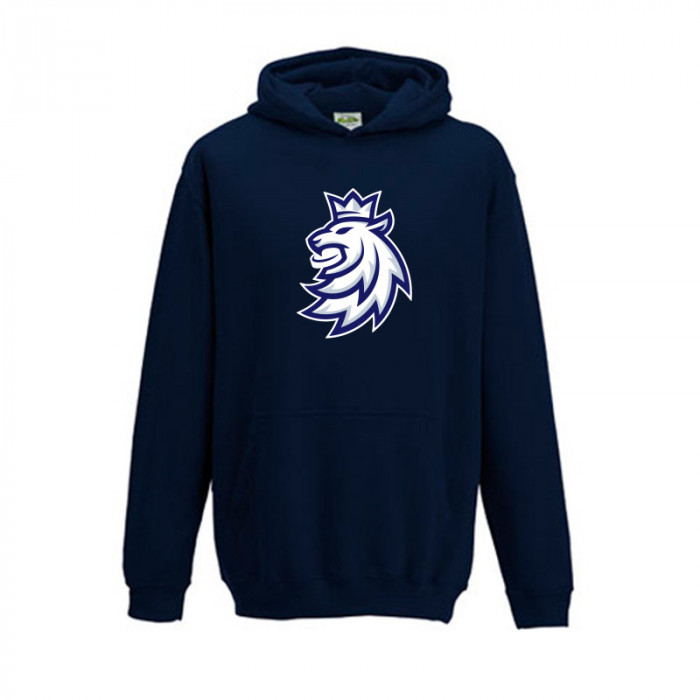 Echipa națională de hochei hanorac cu glugă pentru copii navy Czech Ice Hockey lion - Dětsk&eacute; S (3-4 roky)