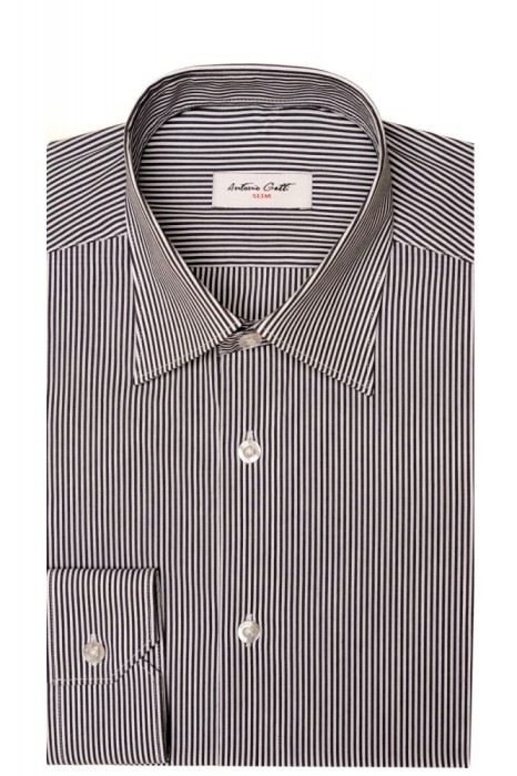 Camasa barbati slim cu dungi negre C001SL