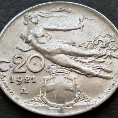 Moneda istorica 20 CENTESIMI - ITALIA, anul 1921 * cod 4250