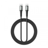 Cablu Date si Incarcare USB-C - USB-C BWOO BO-X288C-C, 60W, 1m, Negru