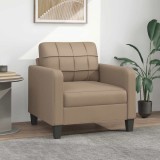 Canapea de o persoană, cappuccino, 60 cm, piele ecologică