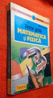Teste grila matematica si fizica - N. Avram, M. Megan foto