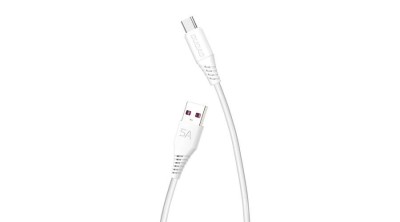 Dudao L2T cablu USB-USB-C 5A, 2m (alb) foto