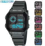 Ceas Digital Sinoke, Sport, Ecran Luminos, Multifuncțional, Rezistent la apă, Electronic, Plastic