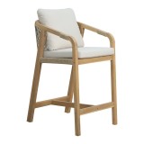 Cumpara ieftin Scaun de bar de grădină Luciana Bej 68x55x97.5 cm