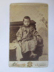 Rara! Fotografie pe carton 103 x 67 mm studio Chisinau(ocup.Austriaca) cca.1900 foto