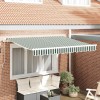 Material de &icirc;nlocuire pentru marchiză pentru cadru de 3x2.5 m Verde și Alb
