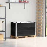 vidaXL Rame pentru paleți, 3 buc., negru, 100x150 cm, lemn masiv pin 3295371
