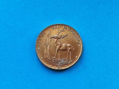 20 Lire 1974 Vatican-AUNC-RAR-in realitate arata bine foto