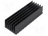 Radiator extrudat, aluminiu, 100mm x 36.8mm, neagra, FISCHER ELEKTRONIK - SK 657 100 SA