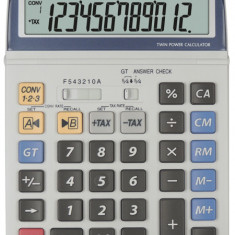 Calculator De Birou, 12 Digits, 195 X 140 X 23 Mm, Dual Power, Sharp El-2125c - Gri