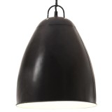 VidaXL Lampă suspendată industrială, negru, 32 cm, E27, rotund, 25 W