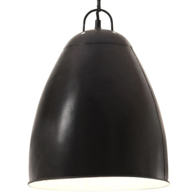 Lampa suspendata industriala, negru, 32 cm, E27, rotund, 25 W GartenMobel Dekor foto