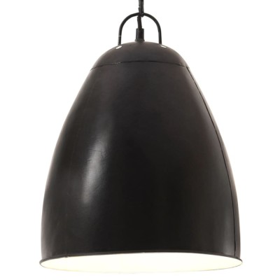 Lampă suspendată industrială, negru, 32 cm, E27, rotund, 25 W foto