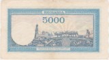 Bancnotă Rom&acirc;nia 5000 lei 1945, BNR, seria T/6, Regele Mihai I