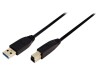 Cablu USB 3.0 A-B 3m Negru, Logilink