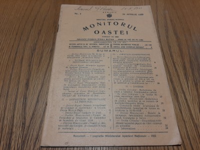 MONITORUL OASTEI - 2 Numere - Nr. 3, 14 - 1933 foto