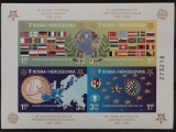 BC87, Bosnia-Hertegovina 2005, bloc neperforat europa cept, steaguri, tari