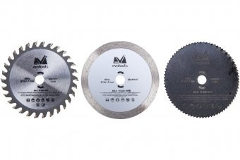 Set 3 Discuri Mini Ferastrau Circular, Aluminiu, Lemn, Ceramica, Diametru 85mm