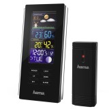 Statie meteo Color Edge Hama 186312, Barometru, Alarma, Functie calendar, Ceas DCF, Negru
