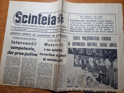 scanteia 15 septembrie 1969-fabrica ciment bicaz,muzeul arta cluj,turnu severin foto