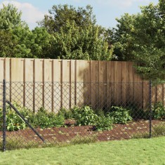 vidaXL Gard plasa de sarma, antracit, 1x25 m foto
