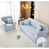 Cumpara ieftin Set Huse Canapea 3211 Catifea, Albastru deschis - JO900