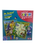 Joc 2 &icirc;n 1 basme: Oh, Pardon cu Motanul &Icirc;ncălțat și Aventuri cu Gulliver - Joc de societate