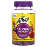 Alive Calcium cu Vitamina D3 Gummies 60 jeleuri Secom