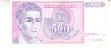 M1 - Bancnota foarte veche - Fosta Iugoslavia - 500 dinarI - 1992