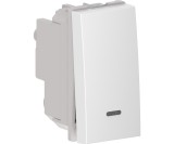 Intrerupator simplu cu led 1M Flexo Himel alb