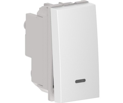 Intrerupator simplu cu led 1M Flexo Himel alb foto